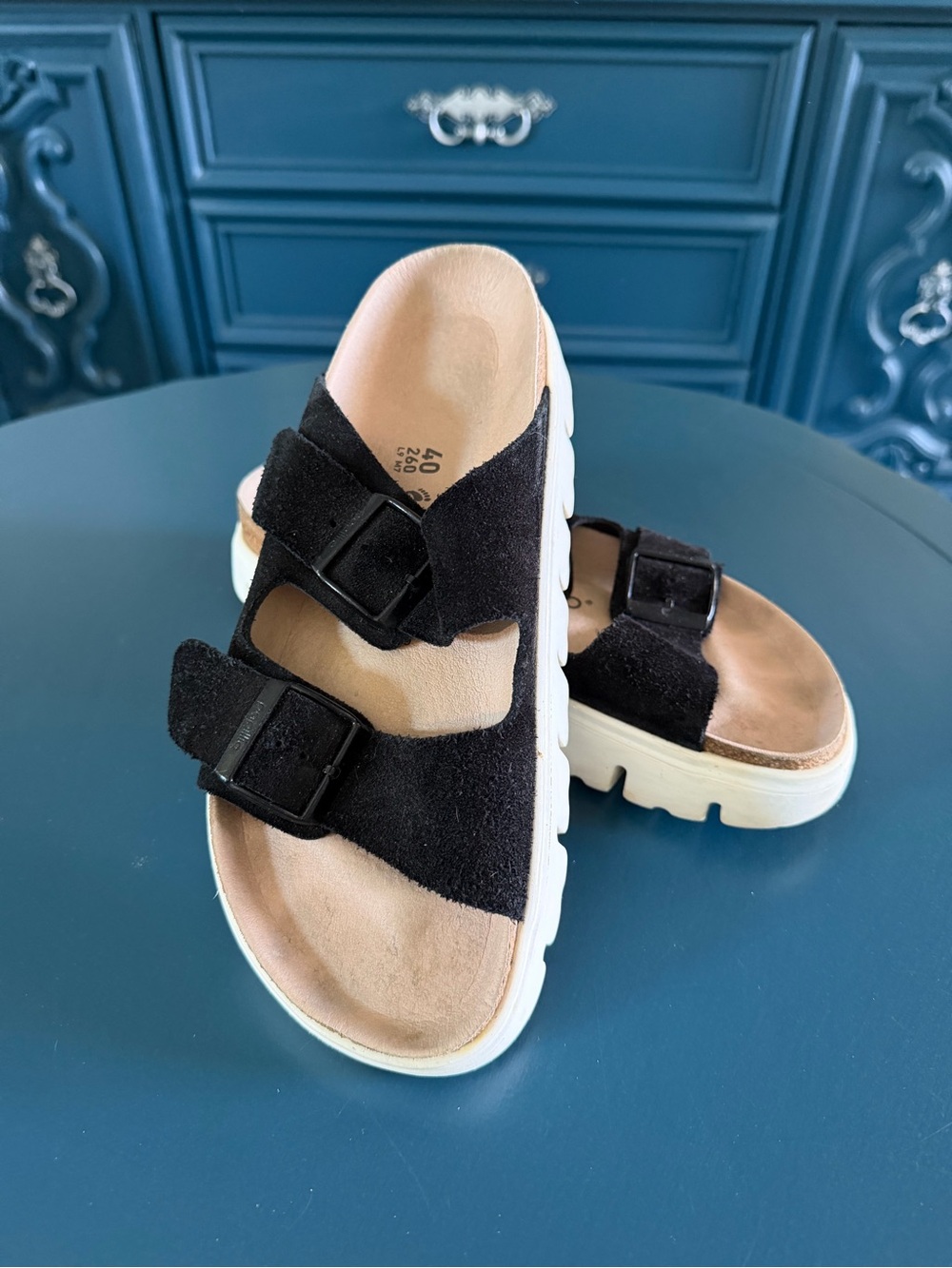 Papillio by Birkenstock Arizona Chunky Suede Sandal - Black